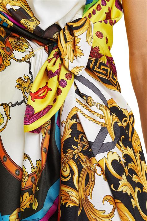 versace printed silk scarf|Versace scarf farfetch.